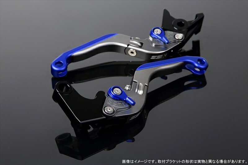 ハンドルエスエスケイ スピードラ アジャストレバー 可倒延長式 Mチタン/Mブルー/Mブルー ZX-6R 07-17 ZX-10R 06-15LVGM027TM-BEBE 4580540607991取寄品