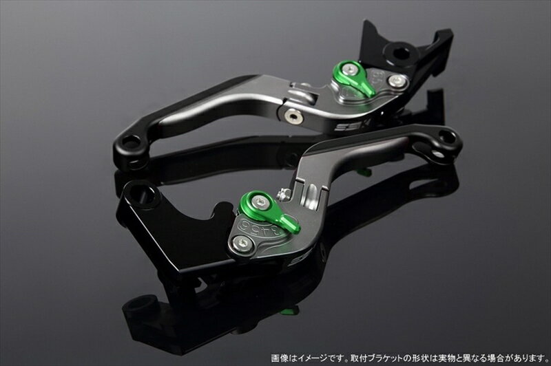 ハンドルエスエスケイ スピードラ アジャストレバー 可倒延長式 Mチタン/Mグリーン/Mブラック ZX-6R 07-17 ZX-10R 06-15LVGM027TM-GNBK 4580540608011取寄品