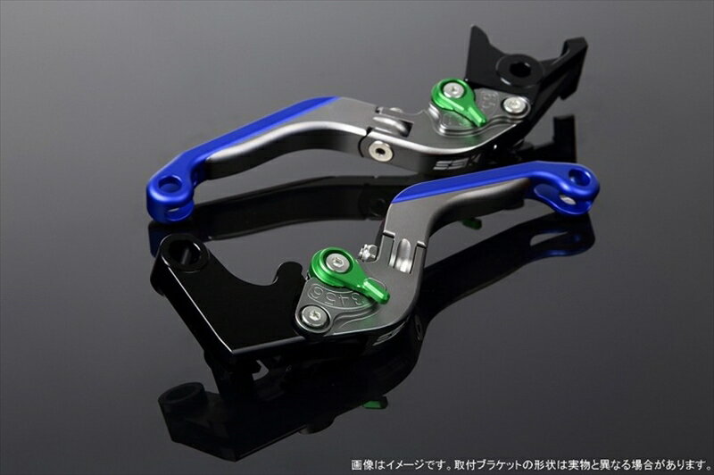 ハンドルエスエスケイ スピードラ アジャストレバー 可倒延長式 Mチタン/Mグリーン/Mブルー ZX-6R 07-17 ZX-10R 06-15LVGM027TM-GNBE 4580540608066取寄品