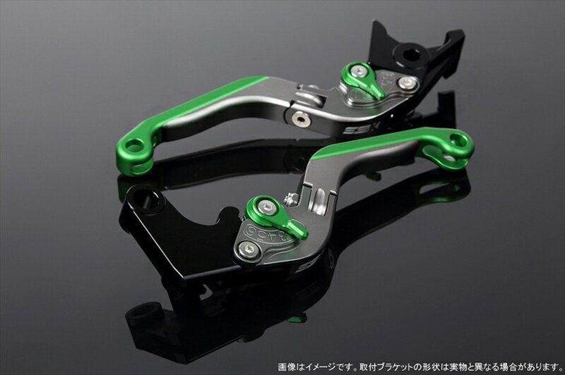 ハンドルエスエスケイ スピードラ アジャストレバー 可倒延長式 Mチタン/Mグリーン/Mグリーン ZX-6R 07-17 ZX-10R 06-15LVGM027TM-GNGN 4580540608073取寄品