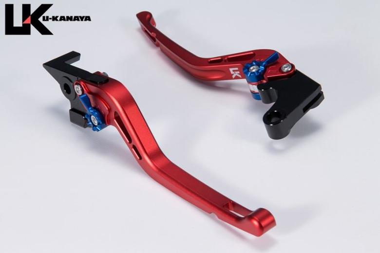 バイクパーツU-KANAYA(ユーカナヤ) レバーセット GPタイプ/ロング RD/GN HO078-042-05154549950951308 ツヤケシ モンキー125 18- JB02/JB03/JB05
