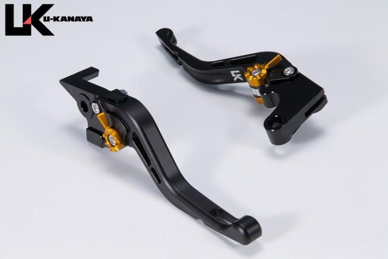 バイクパーツU-KANAYA(ユーカナヤ) レバーセット GPタイプ/ショート BK/GD HO078-042-06114549950951414 ツヤケシ モンキー125 18- JB02/JB03/JB05
