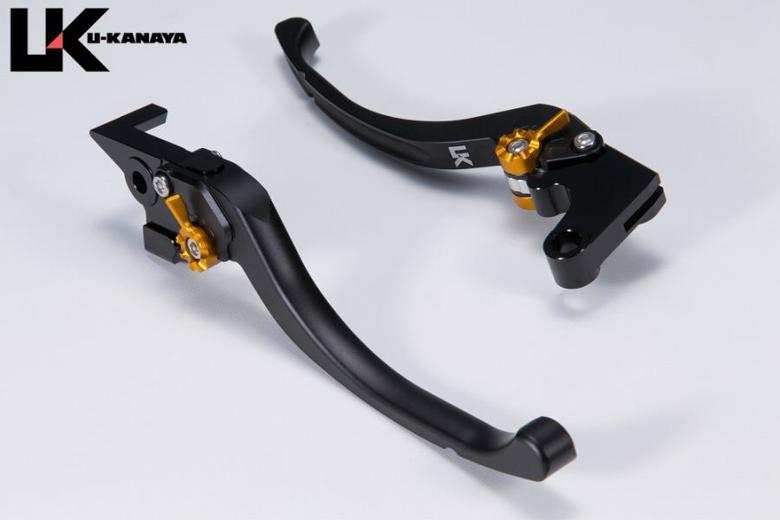バイクパーツU-KANAYA(ユーカナヤ) レバーセット ツーリング BK/GD HO078-042-08114549950952213 ツヤケシ モンキー125 18- JB02/JB03/JB05