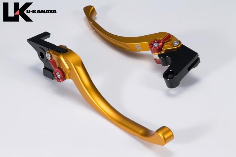 バイクパーツU-KANAYA(ユーカナヤ) レバーセット ツーリング GD/BL HO078-042-08124549950952312 ツヤケシ モンキー125 18- JB02/JB03/JB05