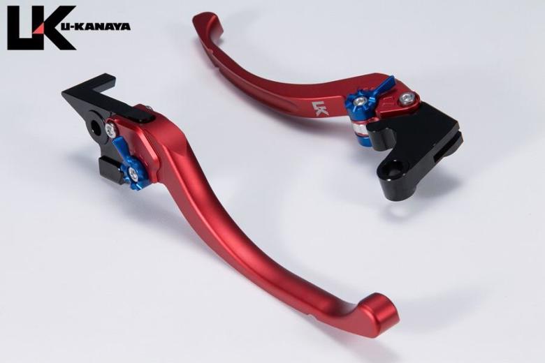 バイクパーツU-KANAYA(ユーカナヤ) レバーセット ツーリング RD/BK HO078-042-08154549950952442 ツヤケシ モンキー125 18- JB02/JB03/JB05