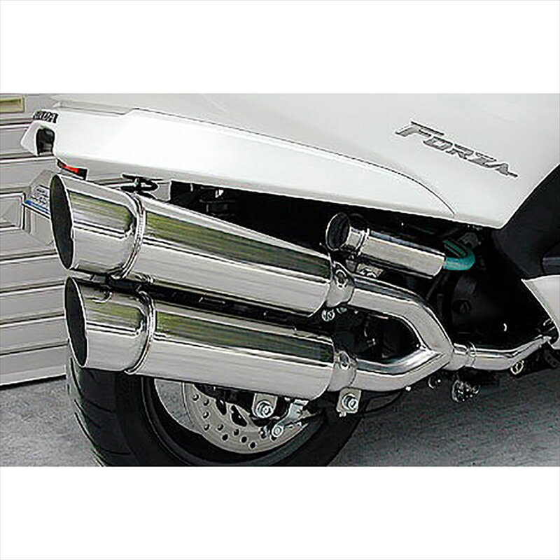 バイクパーツ マフラーウイルズウィン サイドバイサイドマフラー/ポッパー222-15-03 4547424311443FORZA(MF08)