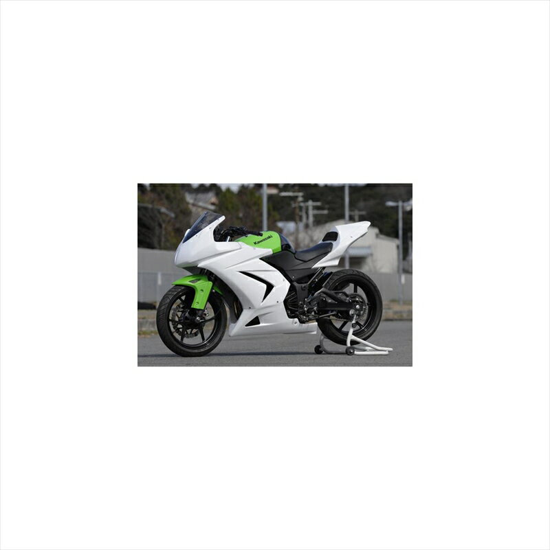 バイクパーツ 外装サイタニヤファクトリー フルカウル＆シングルシート白ゲル/レース 3KNJ25FCSS-W 4547567795612Ninja250R
