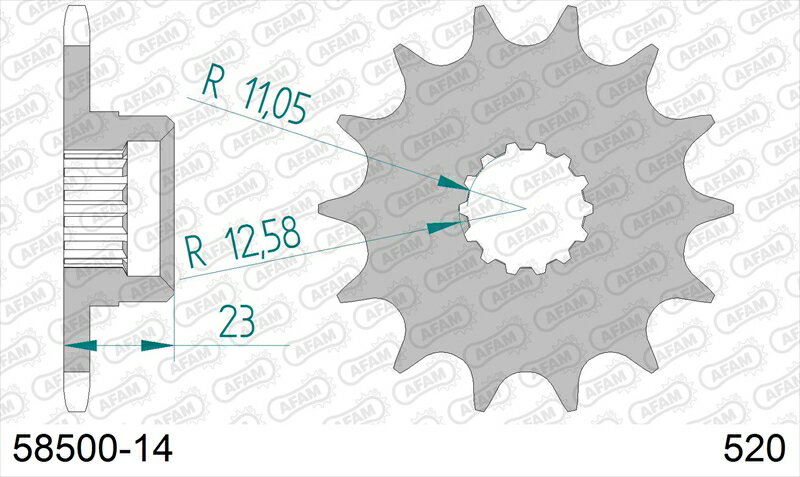 バイクパーツAFAM(アファム) Fスプロケット 520-1458500-144548664546480