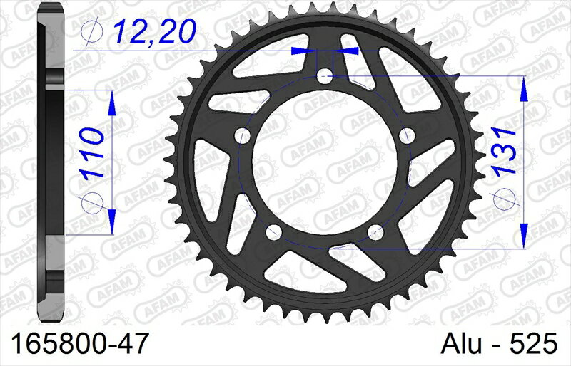 バイクパーツAFAM(アファム) Rスプロケット 525-47165800-474548664548804