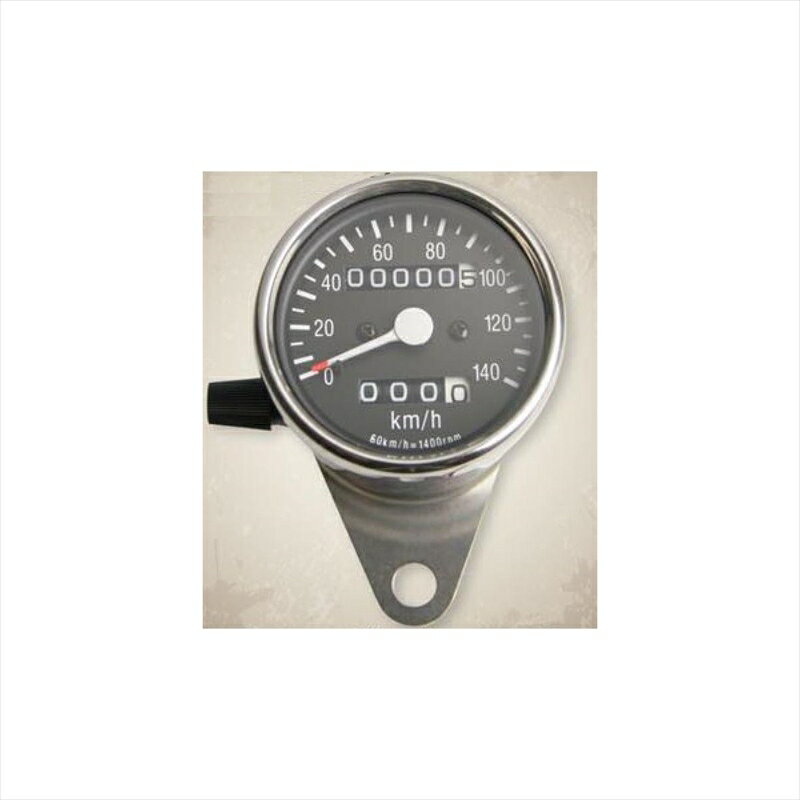 バイクパーツ 電装系グッズ 機械式スピードメーターφ60mm 58-43622 4548664958115ブラックパネル トリップ付き