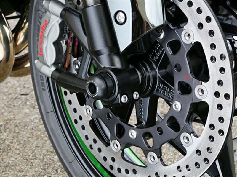 バイク用品 外装BABYFACE ベビーフェイス アクスルプロテクター フロント H2 15-16006-AK013F 4589981470638取寄品 セール