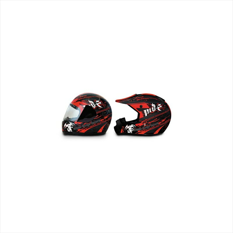 バイクパーツ アクセサリーエムディーエフ ヘルメットグラフィックブラッディHEL-C-RD-SET 4580394141443RD(レッド)