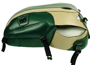 バイクパーツBAGSTER(バグスター) タンクカバー クローバーグリーン/シャンパンゴールド 14