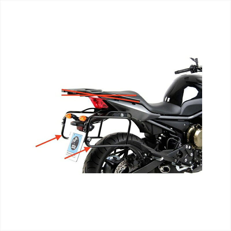 バイクパーツHEPCO&BECKER(ヘプコアンドベッカー) サイドキャリア Lock-it ブラック 6504530 00 014548664526024XJ6 Diversion/F 09-16