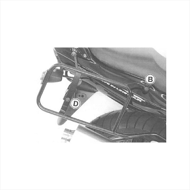 バイクパーツHEPCO&BECKER(ヘプコアンドベッカー) サイドキャリア ブラック 650322 00 014548664529735GSF1200/S Bandit 01-05