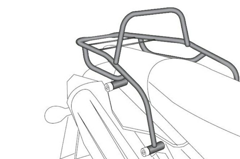 バイクパーツHEPCO&BECKER(ヘプコアンドベッカー) トップケースキャリア リアラック ブラック 6504525 01 014550255355081XT660R/X 07
