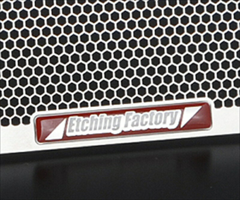 バイクパーツETCHING FACTORY(エッチングファクトリー) オイルクーラーガード エンブレム赤OGT-CLASSIC-004548916339143
