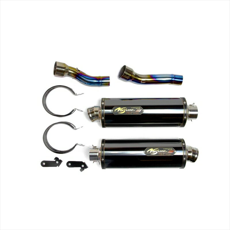 バイクパーツNOJIMA ENGINEERING(ノジマエンジニアリング) DLCチタン スリップオン ツイン ローマウント NT634SGTDWP-CLK4548664550760Ninja1000 11-19/Z1000 10-16