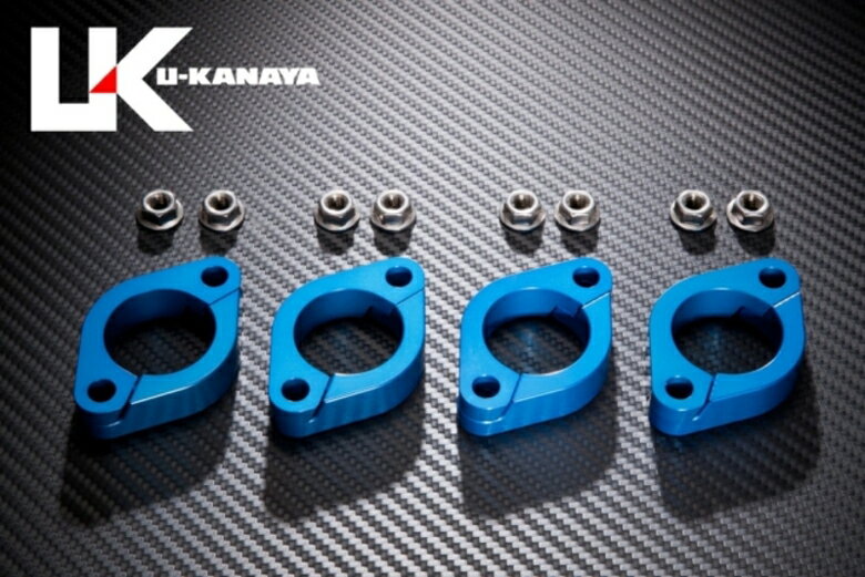 バイクパーツ マフラーユーカナヤ ビレットエキゾーストフランジ BLU EFBLZRX4 4548916811472ZRX400/II