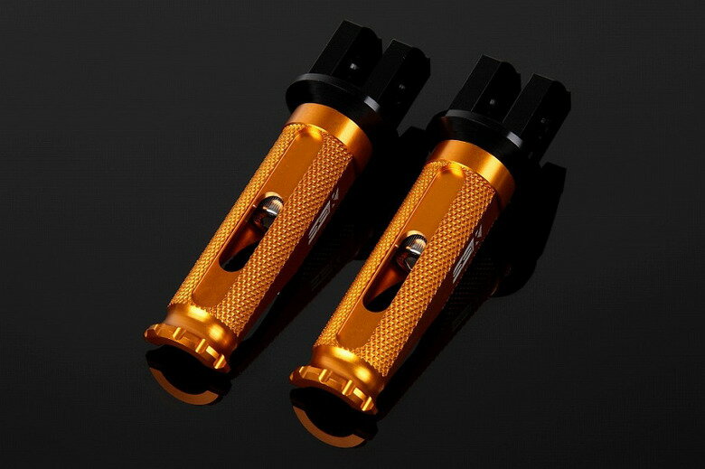 【5日前後で発送】 バイク用品 ステップエスエスケイ スピードラ SSKSPEEDRA アルミ削タンデムステップ レーシング パッセンジャー用 取付部カラー:ブラック ステップバーカラー:ゴールドAFPR214GD 458054069380
