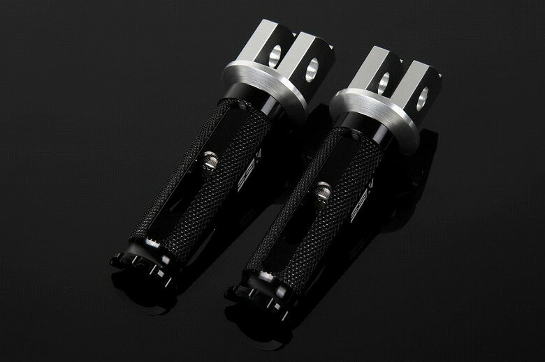 【5日前後で発送】 バイク用品 ステップエスエスケイ スピードラ SSKSPEEDRA アルミ削出ステップ レーシング ライダー 取付部カラー:シルバー ステップバーカラー:ブラックAFPR101BK 4580486917956取寄品 セ