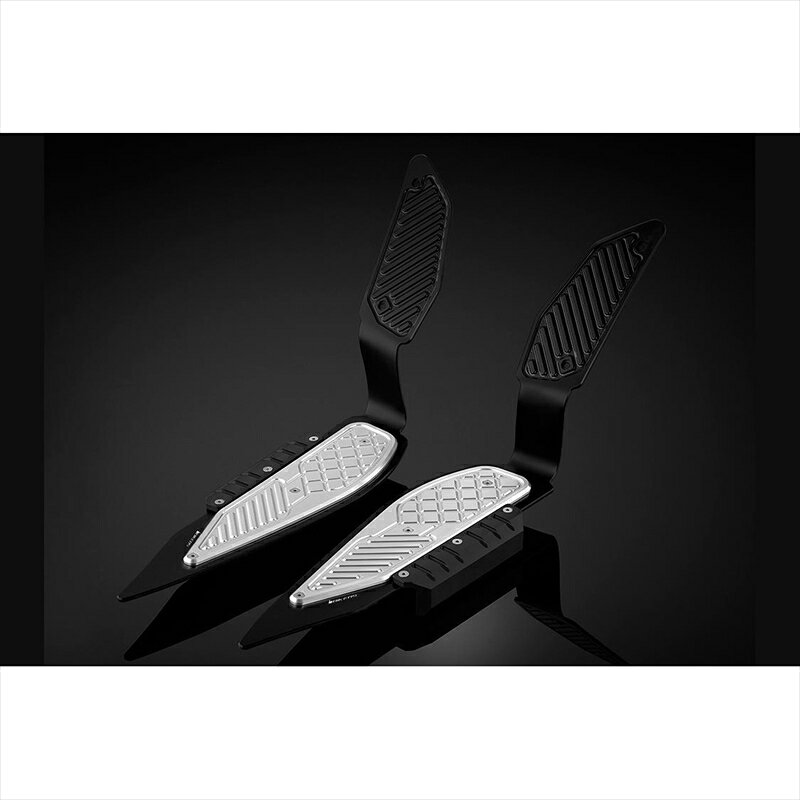バイクパーツBIKERS(バイカーズ) フットプレート 左右セット ブラック/シルバー Y0316-BLK-SLV4550255219406XMAX 18-22