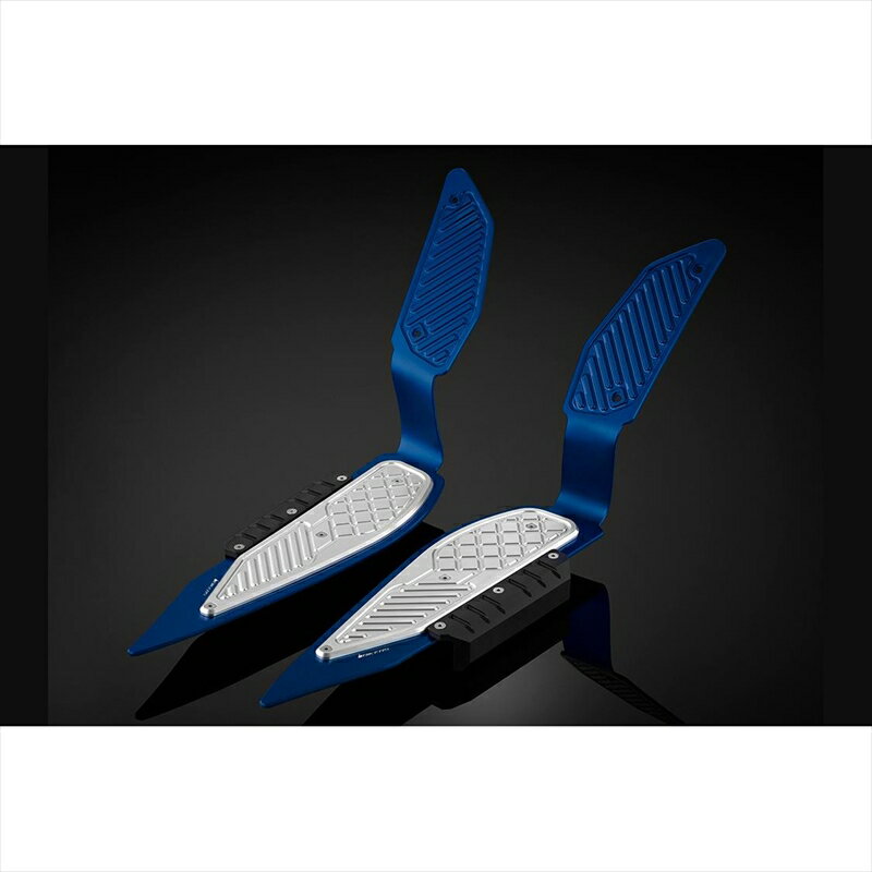 バイクパーツBIKERS(バイカーズ) フットプレート 左右セット ブルー/シルバー Y0316-BLU-SLV4550255219420XMAX 18-22