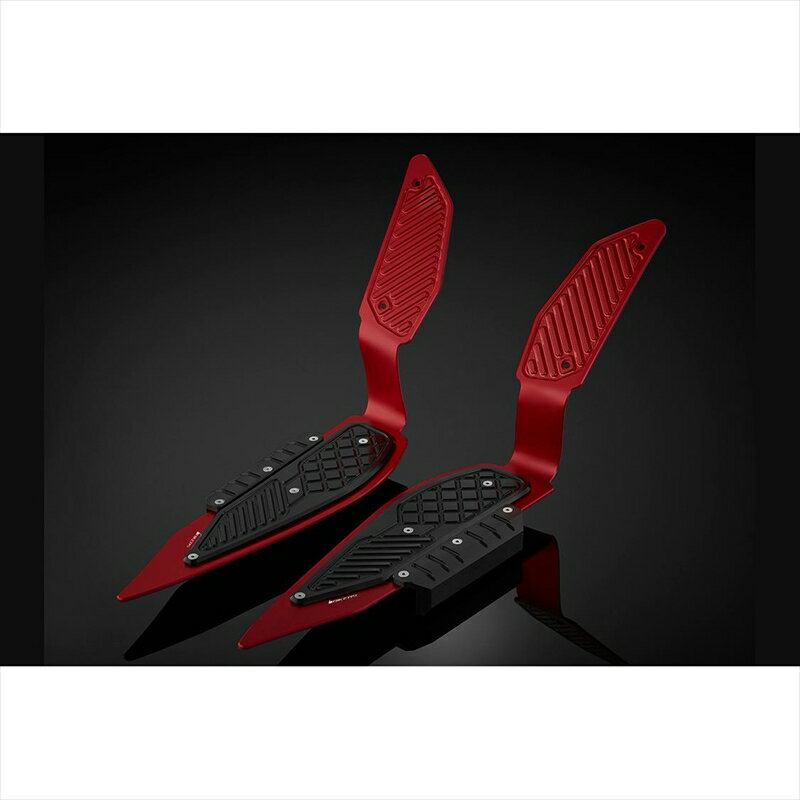 バイクパーツBIKERS(バイカーズ) フットプレート 左右セット レッド/ブラック Y0316-RED-BLK4550255219550XMAX 18-22