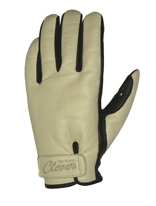 バイク用品 ウェア グローブCLEVER レディス3シーズンレザーグローブ IVORY ＃Lクレバー CLG-715 取寄品
