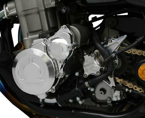 バイク用品 吸気系&エンジン クランクケース&クランクシャフト&エンジンカバーK-FACTORY クランクエンドカバーL ポリッシュ CB1300SF SB -...