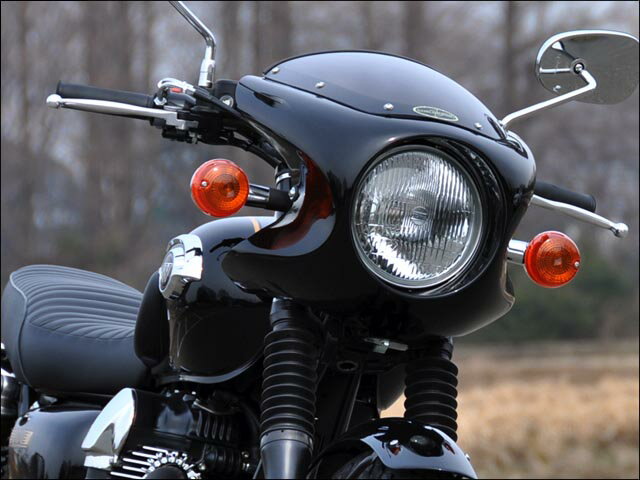 バイク用品 外装 カウルシックデザイン ミニロケットカウル ルミナスポラリスBL クリア W400 650CHIC DESIGN MR48-LPBL 取寄品 セール