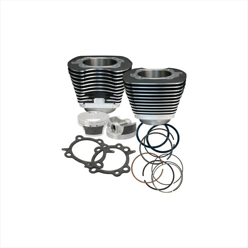 バイクパーツエスアンドエスサイクル S＆S 106 BIG BORE KIT W.BLK BIG TWIN 07-17910-0206 4549950090250