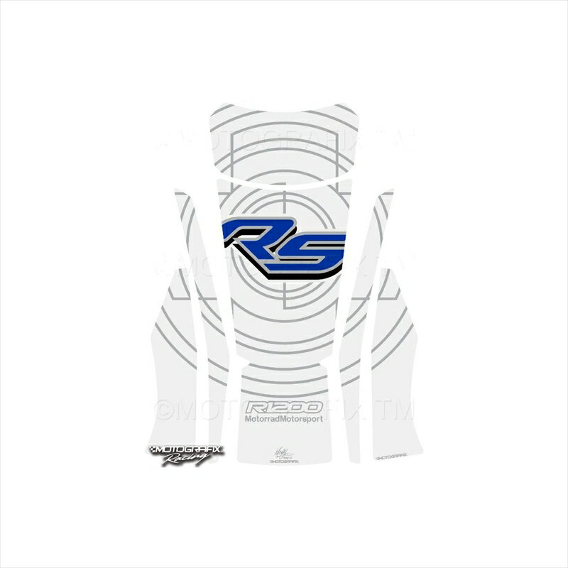 バイクパーツ 外装モトグラフィックス タンクパッド WHT/BLU/SLV MT-TB025WBS 4580041213240R1200RS 15-