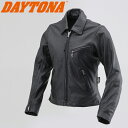 バイク用レザージャケット革ジャンDAYTONA(デイトナ)シングルライダースジャケット DL-002 中綿インナーベスト付き 表面撥水加工 黒/ブラック 3シー...