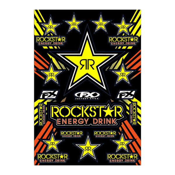 バイク用品 アクセサリーFACTORY EFFEX ファクトリーFX ステッカーキット Rockstar YELFX15-68702 4548916310432取寄品