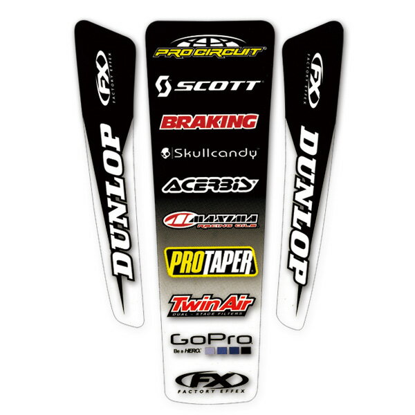 バイク用品 アクセサリーFACTORY EFFEX ファクトリーFX リヤフェンダーデカール UNIVERS2FX16-32020 4548916399628取寄品