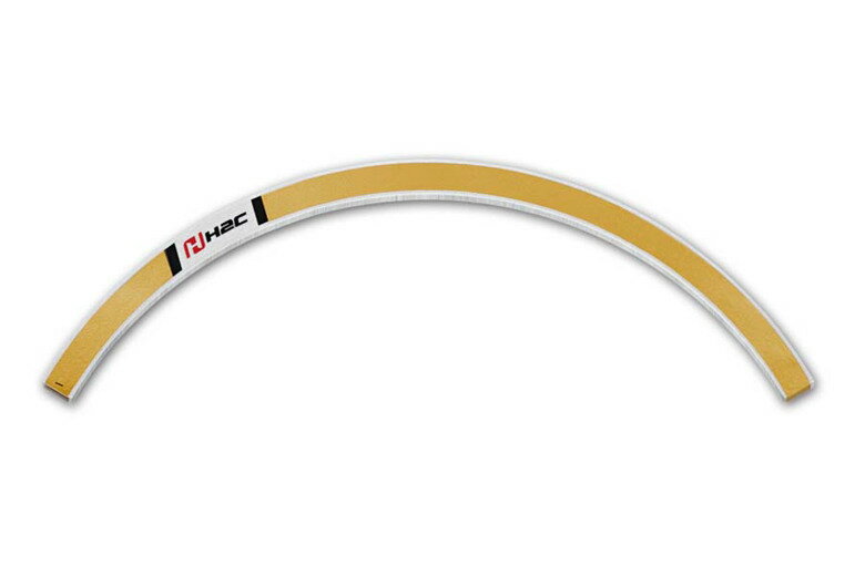 バイク用品 アクセサリーエイチツーシー H2C ホイールリムステッカー 12インチ ゴ...