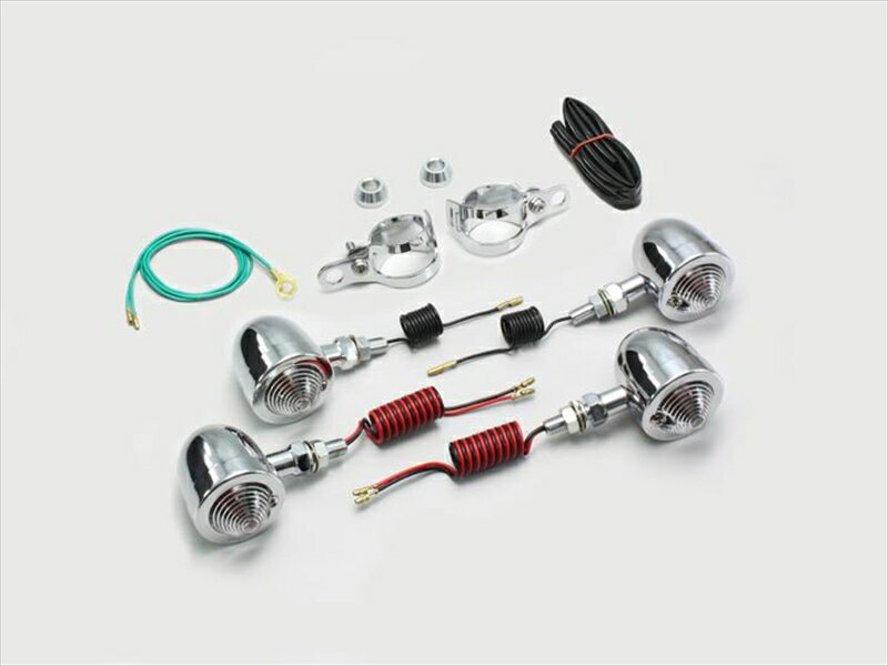 バイク用品 電装系ハリケーン HURRICANE ブレットウインカーkit フォークマウントHA5517C-01 4936887607529取寄品
