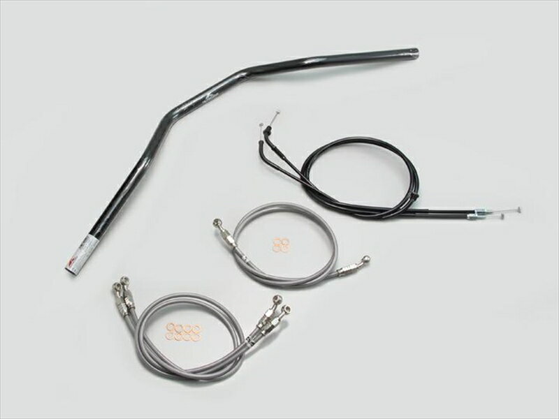 バイク用品 ハンドルハリケーン HURRICANE トラッカースペシャル ハンドルSETH002-033B 4936887844382取寄品(2)