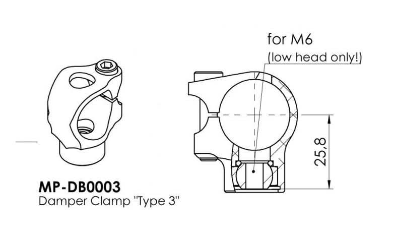 バイク用品 ハンドルHYPERPRO ハイパープロ ボディークランプ 24.6mm TYPE3 BLK ピ...