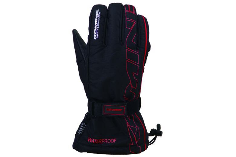 【5日前後で発送】バイク用品 ウェア グローブコミネ GK-132 レインオーバーグローブ BLK RED ＃LKOMINE 06-132