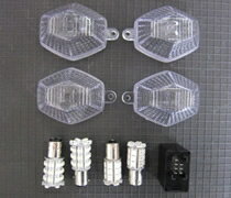 バイク用品 電装系オダックス ODAX 2カラー LED＆ウインカーレンズ クリア SUZUKI タイプOXS-WYB003S 4548916787340取寄品