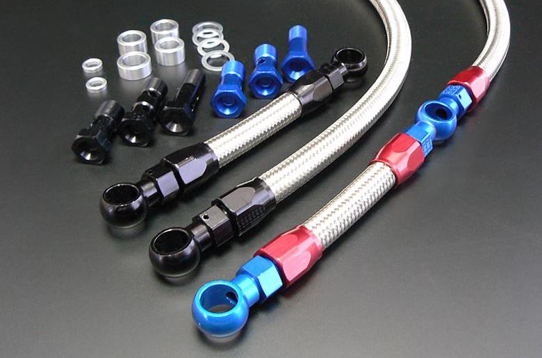 バイクパーツPMC(ピーエムシー) シリンダーヘッドバイパスキット 74-3314589641283615ストレートマエダシ ブルー/レッド GPZ900R
