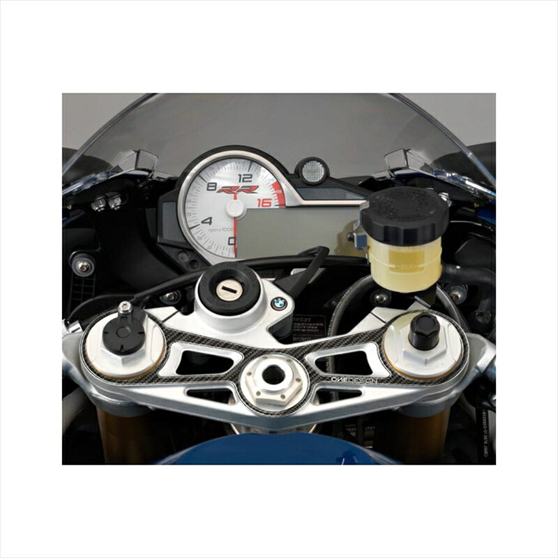 バイクパーツ ハンドルワンデザイン トップブリッジステッカー カーボン調PPSB16P ...