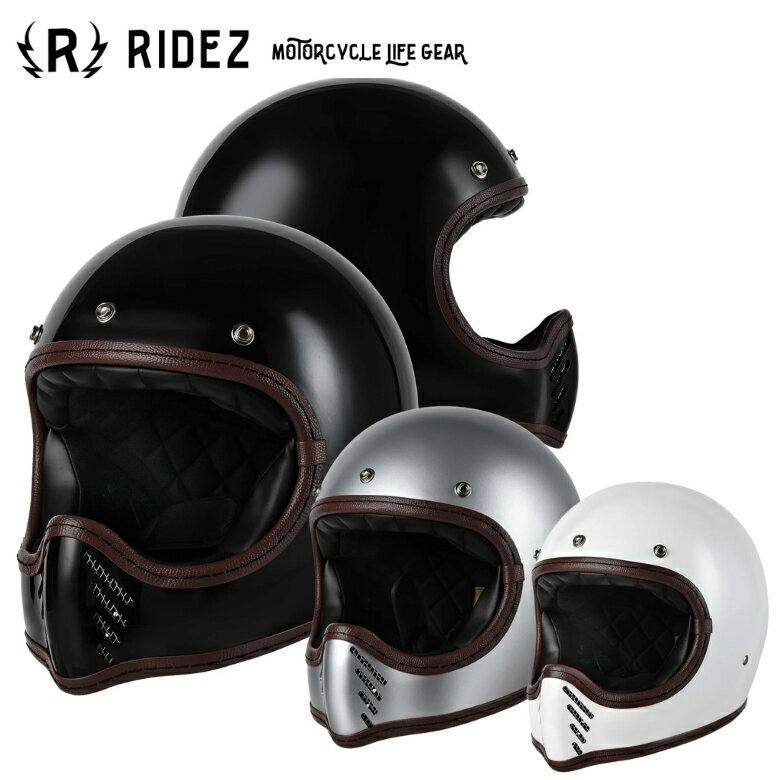 【5日前後で発送】オートバイRIDEZ(ライズ)バイク用フルフェイスヘルメット TRIPLE CROSS レトロ ネオクラ ヴィンテージ 全排気量対応 M/Lサイズ 取寄品(2)