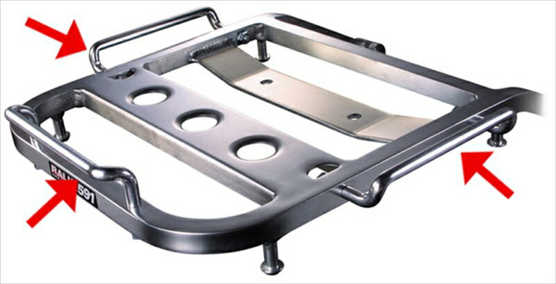 【5日前後で発送】 バイク用品 ケース(バッグ) キャリアROUGH&ROAD ラフ&ロード アシストバー RY591パーツ 120mmRY59100A1 45...