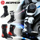 【8/17 23:59 まで10%クーポン配布】バイクSCOYCO(スコイコ)レーシングブーツ MR003オンロード サーキット走行 レース スポーティ 初心者 エントリーモデル 保護