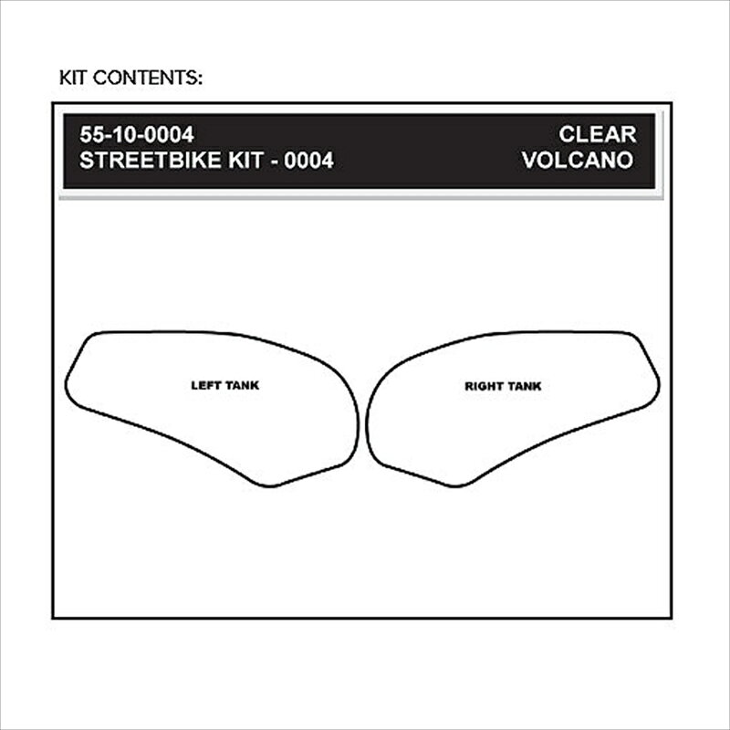 バイク用品はとやグループ2号店のバイクパーツSTOMPGRIP(ストンプグリップ) トラクションパッドタンクキット クリア 55-10-0004C4548664029198｜アングル2