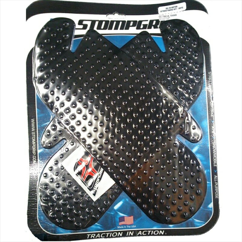 バイクパーツ 外装ストンプグリップ トラクションパッドタンクキット ブラック55-10-0072B 4548664030026VOLCANO RSV1000R 04-09 TUONO 06-10
