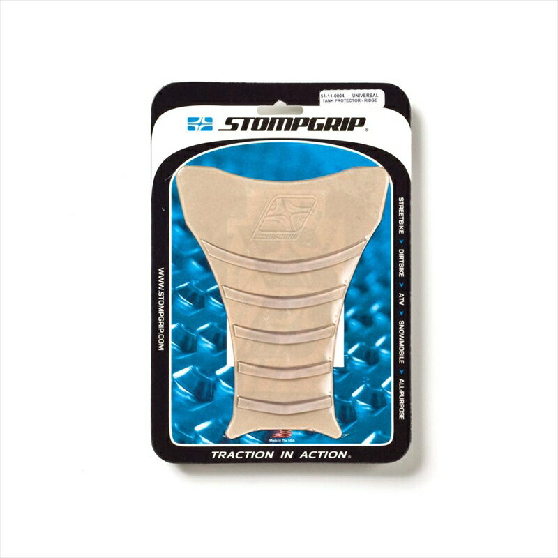 バイクパーツ 外装ストンプグリップ タンクプロテクタ スムース リッジ クリア51-01-2001C 4548664599301VOLCANO (19x14＞9cm)